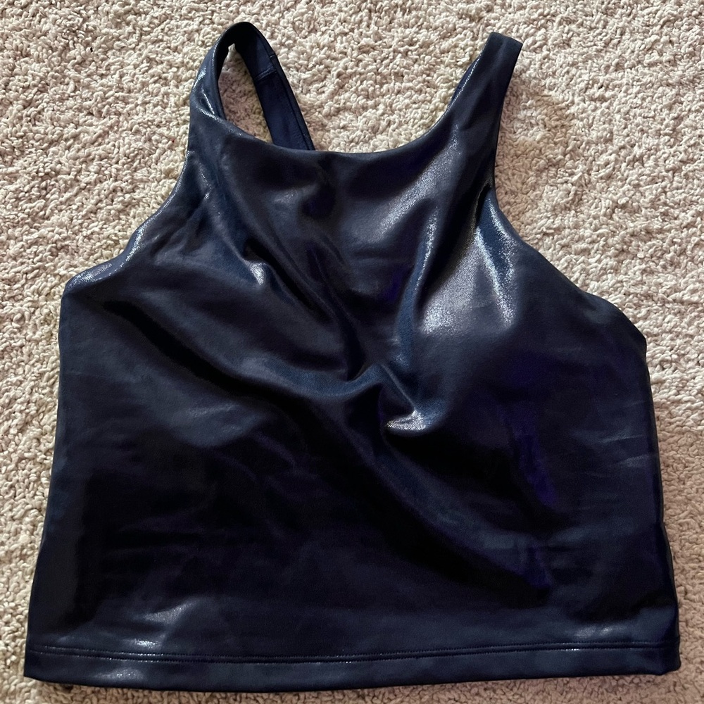 Athleta Navy Blue Shine Sports Bra A-C